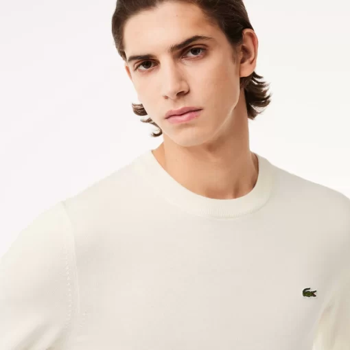 Lacoste Knitwear-Crew Neck Cotton Sweater