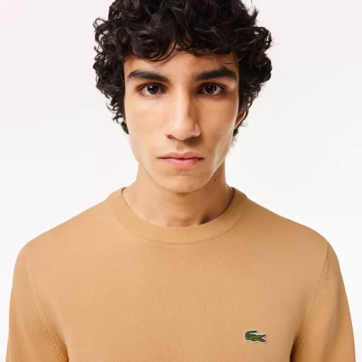 Lacoste Knitwear-Crew Neck Cotton Sweater