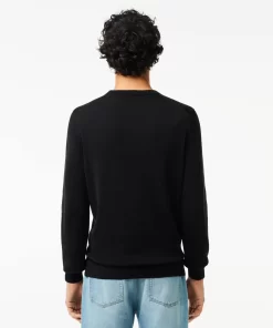 Lacoste Knitwear-Crew Neck Cotton Sweater