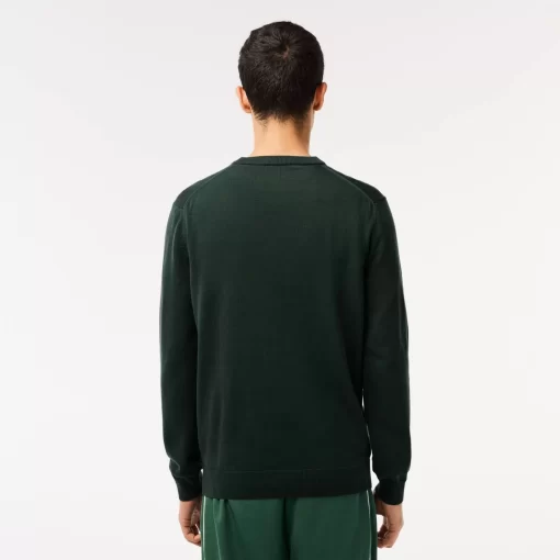 Lacoste Knitwear-Crew Neck Cotton Sweater