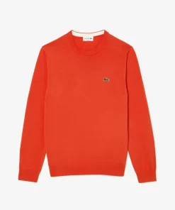 Lacoste Knitwear-Crew Neck Cotton Sweater