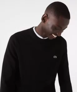 Lacoste Knitwear-Crew Neck Cotton Sweater