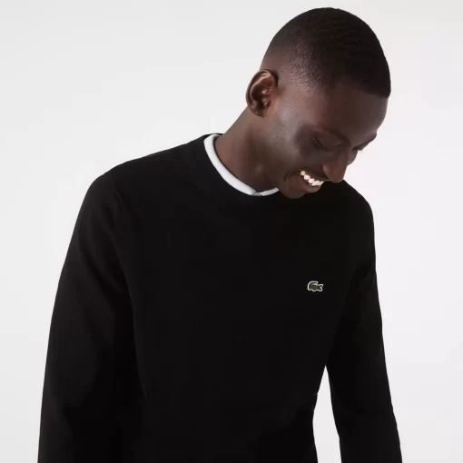 Lacoste Knitwear-Crew Neck Cotton Sweater