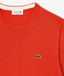 Lacoste Knitwear-Crew Neck Cotton Sweater