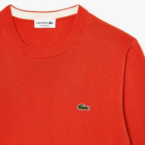 Lacoste Knitwear-Crew Neck Cotton Sweater