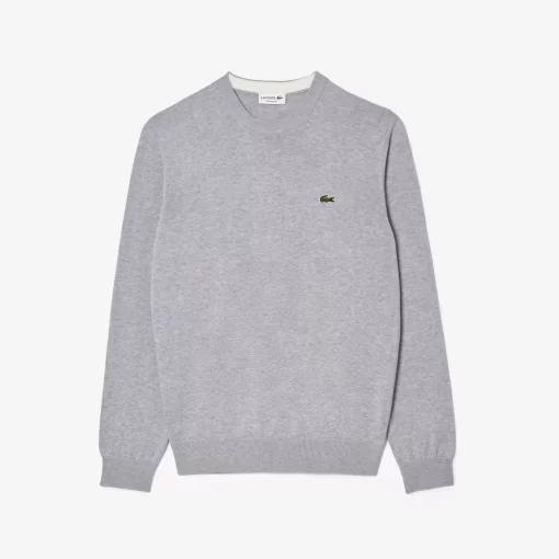 Lacoste Knitwear-Crew Neck Cotton Sweater