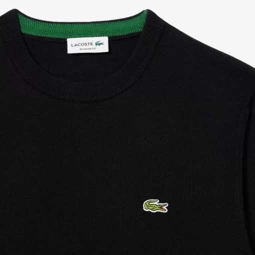 Lacoste Knitwear-Crew Neck Cotton Sweater