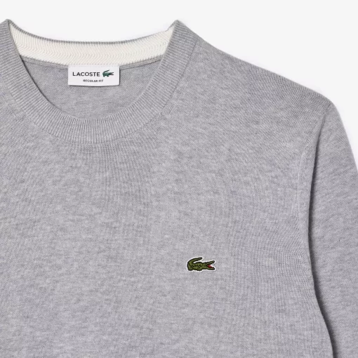 Lacoste Knitwear-Crew Neck Cotton Sweater