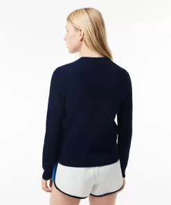 Lacoste Knitwear-Crew Neck Sweater In Double Sided Cotton