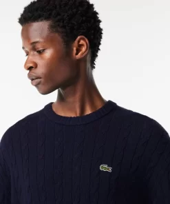 Lacoste Knitwear-Crew Neck With Cable Detail