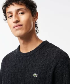 Lacoste Knitwear-Crew Neck With Cable Detail