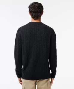 Lacoste Knitwear-Crew Neck With Cable Detail