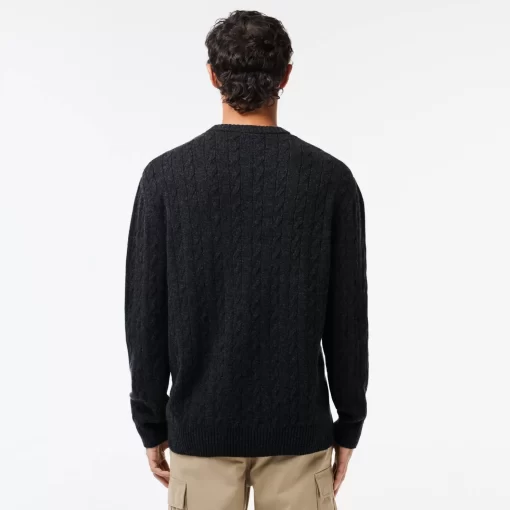 Lacoste Knitwear-Crew Neck With Cable Detail