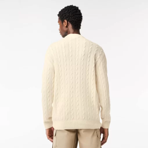 Lacoste Knitwear-Crew Neck With Cable Detail