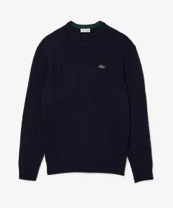 Lacoste Knitwear-Crew Neck With Cable Detail