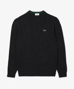 Lacoste Knitwear-Crew Neck With Cable Detail