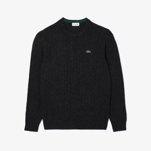 Lacoste Knitwear-Crew Neck With Cable Detail