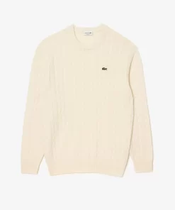 Lacoste Knitwear-Crew Neck With Cable Detail