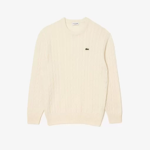 Lacoste Knitwear-Crew Neck With Cable Detail