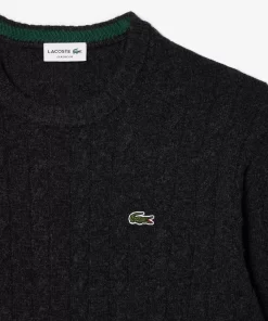 Lacoste Knitwear-Crew Neck With Cable Detail