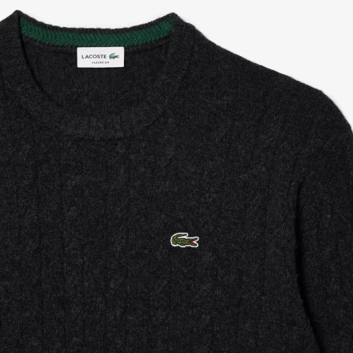 Lacoste Knitwear-Crew Neck With Cable Detail