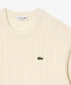 Lacoste Knitwear-Crew Neck With Cable Detail