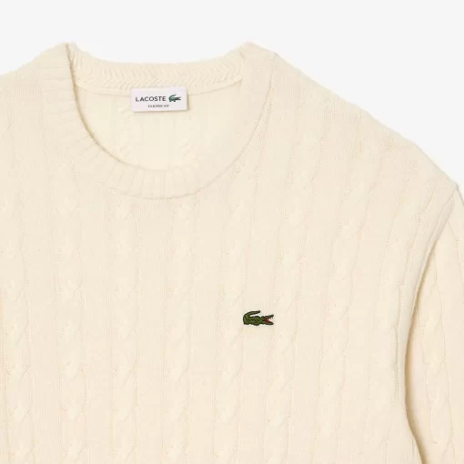 Lacoste Knitwear-Crew Neck With Cable Detail