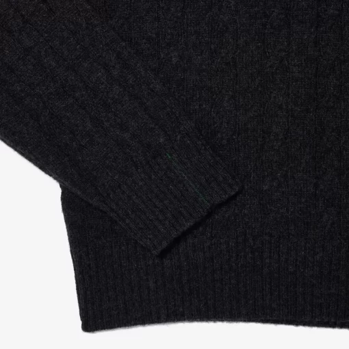 Lacoste Knitwear-Crew Neck With Cable Detail