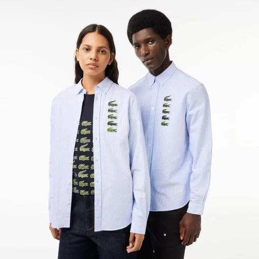 Lacoste Shirts & Tops-Croc Badge Striped Shirt