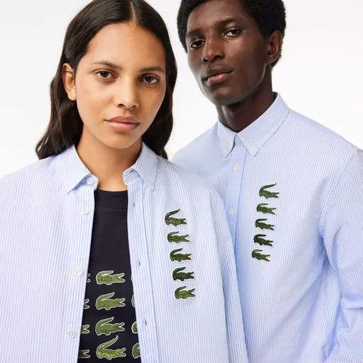 Lacoste Shirts & Tops-Croc Badge Striped Shirt