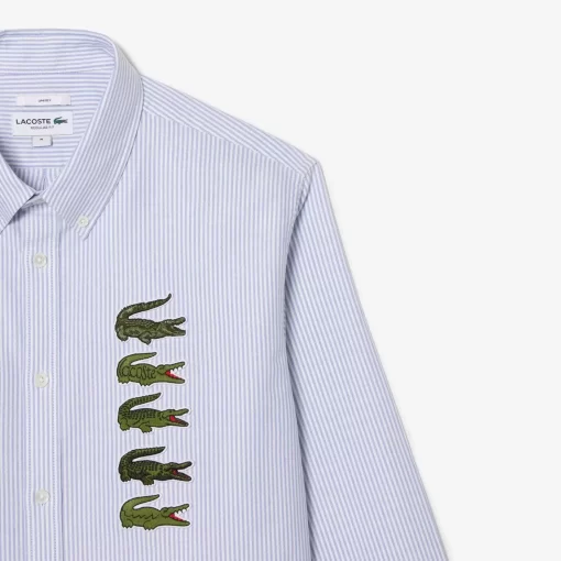 Lacoste Shirts & Tops-Croc Badge Striped Shirt