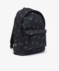 Lacoste Back Pack-Croc Print Backpack