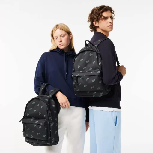 Lacoste Back Pack-Croc Print Backpack