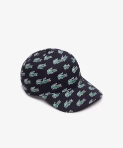 Lacoste Caps & Hats-Croc Print Cotton Cap