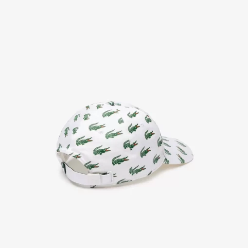 Lacoste Caps & Hats-Croc Print Cotton Cap