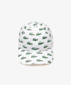 Lacoste Caps & Hats-Croc Print Cotton Cap