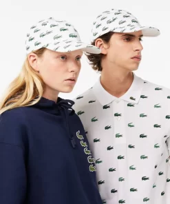 Lacoste Caps & Hats-Croc Print Cotton Cap