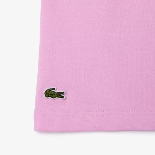 Lacoste Girl Clothing-Croc Print Cotton Jersey T-Shirt