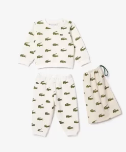 Lacoste Accessories-Croc Print Cotton Pyjamas Gift Set