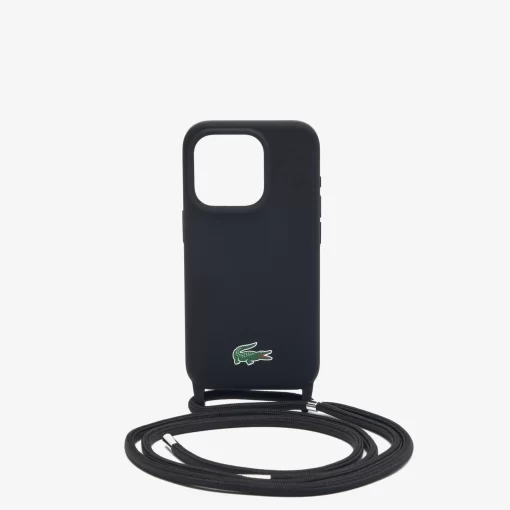 Lacoste Iphone Cases-Croc Print Iphone 15 Pro Case