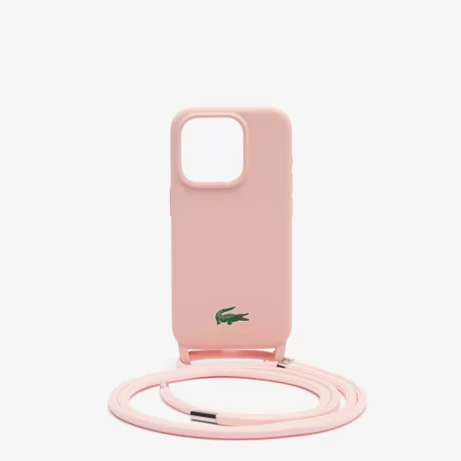 Lacoste Iphone Cases-Croc Print Iphone 15 Pro Case