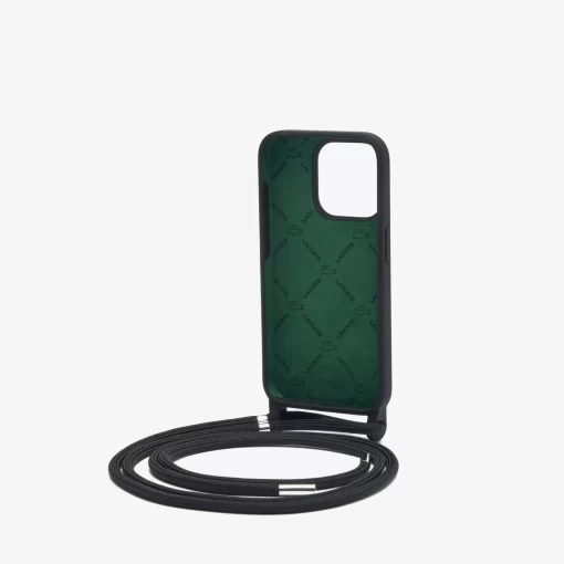 Lacoste Iphone Cases-Croc Print Iphone 15 Pro Case