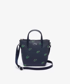 Lacoste Bags-Croc Print Mini Cross-Body Tote