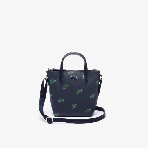 Lacoste Bags-Croc Print Mini Cross-Body Tote