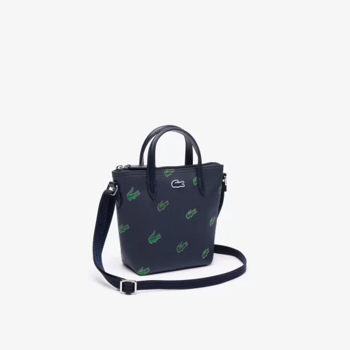 Lacoste Bags-Croc Print Mini Cross-Body Tote