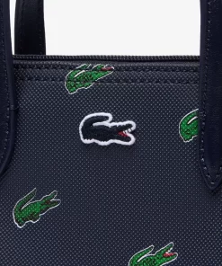 Lacoste Bags-Croc Print Mini Cross-Body Tote