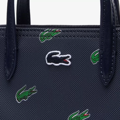 Lacoste Bags-Croc Print Mini Cross-Body Tote