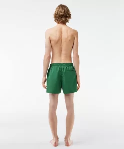 Lacoste Swimwear-Croc Print Swim Trunks