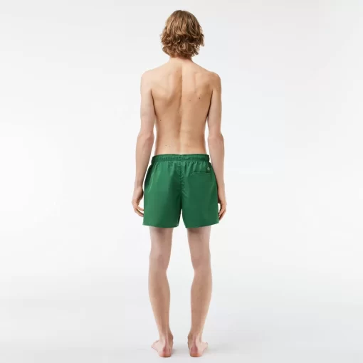 Lacoste Swimwear-Croc Print Swim Trunks