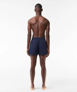 Lacoste Swimwear-Croc Print Swim Trunks